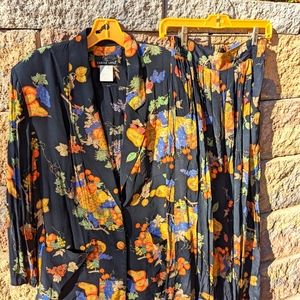 Carol Little ensemble. Jacket and coulottes.